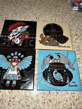 Cleo Teissedre Ceramic Trivet Tile Wall Art Native American Navajo Lot Of 4 picture