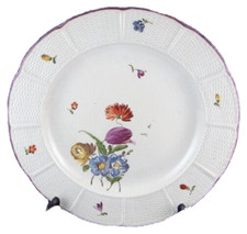 Antique 18thC Ludwigsburg Porcelain Floral Plate Porzellan Blumen Teller German picture