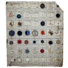 1960s Salesman Sample Button Card Plastic Buttons Streamline Lots of Detail picture