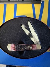 2001 Case XX Cranberry Bone Silver Script Trapper (Pattern 6254 SS) picture