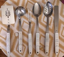 VTG Ecko Flint USA Wheat Harvest Utensils Set 6 Stainless MC Kitchen Tools Lot picture