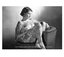 Tattooed Lady PHOTO Tattooed Venus 1938 Vintage Tattoo Photo Broadbent 5x7 picture