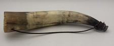 Vintage Bull Animal Horn Old Blowing Bugle Cow Western Decor 14” picture