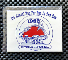 4TH ANNUAL RUN FOR FUN IN THE SUN 1982 MYRTLE BEACH SC DASHBOARD PLAQUE NIB picture