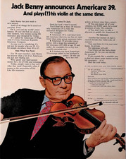 1971 Jack Benny Americare 39 American Republic Insurance Print Ad LIFE Oct 8 picture