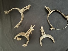 Vintage Cowboy Spurs Cast Iron Rowel Collection  Set of 4- Americana History  picture