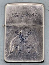 Vintage 1960 Class Of 1961 US Air Force Academy High Polish Chrome Zippo Lighter picture