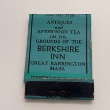 Berkshire Inn Great Barrington MA Vintage Matchbook Cover TB8-MB-6 picture