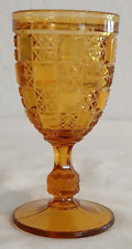 Amber Footed Glass Cup 4
