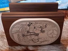 Rare Vintage Disney Steamboat Willie Whistling Mickey Wooden 6
