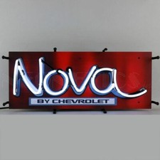 Nova By Chevrolet Junior Neon Sign 25 Inches by 10 Inches picture