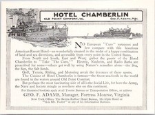 Hotel Chamberlin 1915 Vintage Print Ad Old Point Comfort Virginia picture