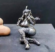 Solid Brass Black Sexy Cartoon Girl Statue Art Beauty Model Artwork Pendant picture