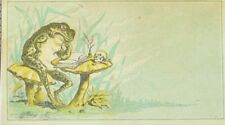1870's-80's Anthropomorphic Frogs #3 Victorian Trade Card F103 picture