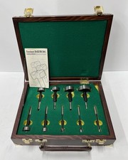 Vintage Forstner Drill Bit Set In Wooden Box picture