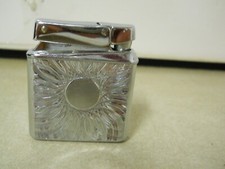 Vtg Kreisler Butane Psychedelic Hippy Spirograph Design Silver Cigarette Lighter picture