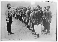 Photo:Zossen W�nsdorf Germany WWI Prisoners of War Camp Lineup 1910s picture