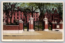 Entrance Van Wickle Gates Brown University Providence RI C1914 DB Postcard V10 picture