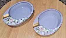 2 VTG Lefton China lavender porcelain 
