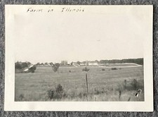 Vtg Photo 1930-1940s Farm In Illinois B&W 4.5