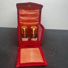 Vintage ARABIAN PARFUM W/ Red Velvet Box “Obsession” Perfume 2 Bottles picture