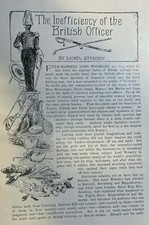 1901 British Army Inefficiency of British Military Officers illustrated picture