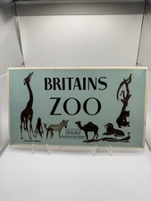 EXTREMELY RARE Shop Display Sign | Britains Zoo | W Britain | Metal w/Cardboard picture