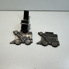 Caterpillar Ziegler Inc Metal Advertising Keychain/pocket fob Lot, Silver/Black picture