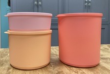 Tupperware Basic Bright Round Stacking Canisters-Assorted Colors & Sizes-NEW picture