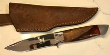Maurice Jernigan Hand Forged ATS-34 Fixed Blade Walnut Composite Sheath picture