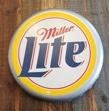 Vintage Miller Lite Rubber Beer Cap Sport Seat EZ Grab Serving Tray Hip Clip picture