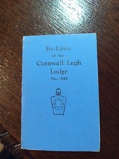 By-Laws of the Cornwall Legh Lodge No. 839 Mark Master Freemasonry masonic/759 picture