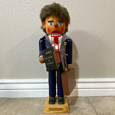 Christian Ulbricht Elder Missionary Nutcracker w/ Bible & Book of Mormon, Blue picture