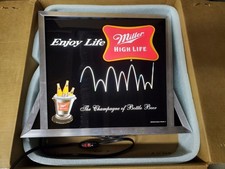 2002 Miller High Life Bouncing Ball Motion Beer Sign OB7875 WORKS Original BOX picture
