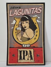 Rare Lagunitas 420 Waldo's IPA Poster Bar Brewery Beer Sign Advertisement picture