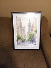 ​Original Watercolor Painting - New York City Chrysler Building​Medium: Water picture