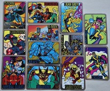12 Vintage Foil 1992 Marvel X-Men Vending Machine Unauthorized Sticker Set, NOS picture