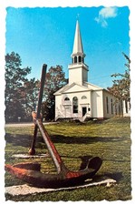 SEARSPORT, MAINE ME~Congregational Church~Huge Ship Anchor in Front picture