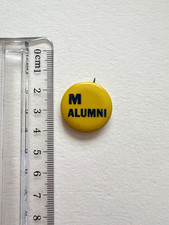 Vintage University of Michigan Alumni Yellow Button picture