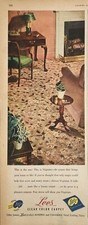 1947 Print Ad Lees Clear Color Carpets Living Room Rug