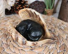Black Labrador Retriever Puppy Dogs Sleeping On Angel Wings Memorial Figurine picture