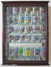 36 Shot Glass or 21 Shooter Display Case Cabinet with door, Solid Wood,SCD06B-CH picture