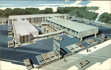 Boston Massachusetts Fenway Motor Hotel artist rendering unused vintage postcard picture