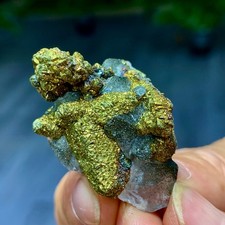 17G Natural pyrite crystal symbiotic quartz crystal cluster mineral specimen picture