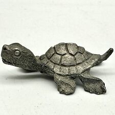 Vintage Miniature Pewter Turtle/Tortoise Figurine Marked S/I picture