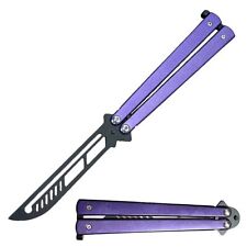 High Quality Practice BALISONG METAL BUTTERFLY Trainer Dull Knife Fake Blade picture