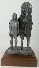 Michael Ricker Pewter Native American Apache Indian & Son picture