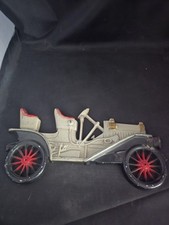 Vintage Midwest Cast Aluminum Tan 1910 Buick Antique Car Wall Hanging Plaque  picture