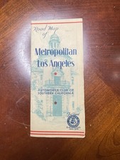 Automobile Club of Southern California ACSC Road Map Los Angeles Circa 1930's picture