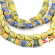 4  Yellow Krobo Powder Glass Bead Strands Smith Collection picture